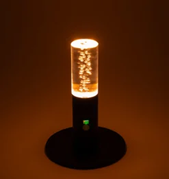 Zauberhafte Solar Tischleuchte Pineto mit Acrylglas-Oberteil, dimmbar